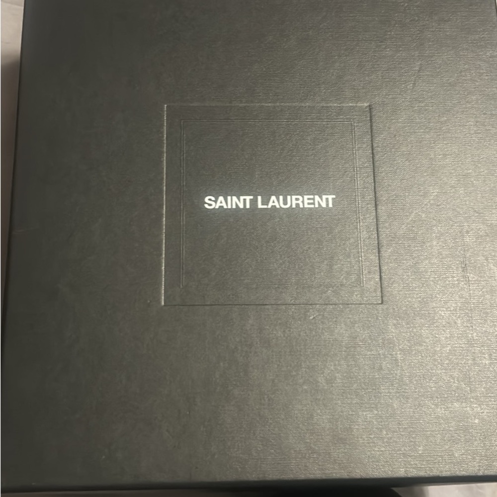 Saint Laurent Black Leather Sandals - Picture 7 of 7